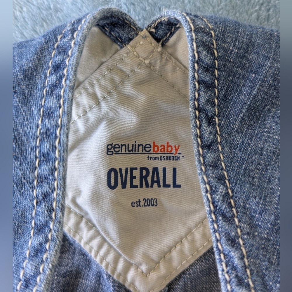 Osh Kosh denim overalls - size 6 months - Picture 3 of 4